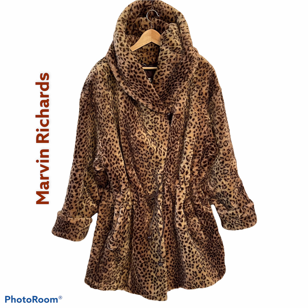 VTG Marvin Richards Women's Animal Print Coat 3X